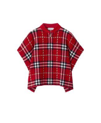 Girls' Check Wool Cape - Baby by BURBERRY