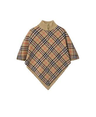 Girls' Check Wool Cape - Big kid by BURBERRY
