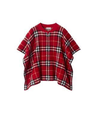 Girls' Check Wool Cape - Big kid by BURBERRY