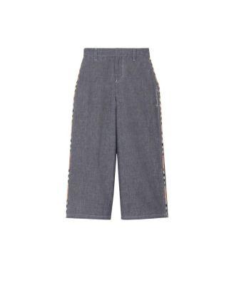 Girls' Cotton Chambray Trousers - Little Kid by BURBERRY