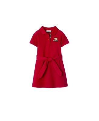 Girls' Cotton Polo Shirt Dress - Baby by BURBERRY