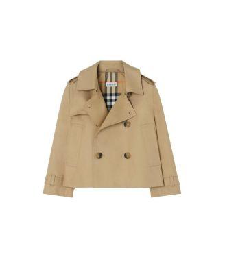 Girls' Cotton Trench Jacket - Little Kid by BURBERRY