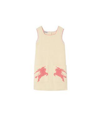 Girls' Crochet Knight Cotton Dress - Little Kid by BURBERRY