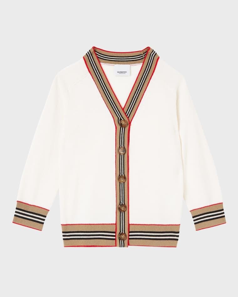 Girl's Graham Wool Cardigan, Size 3-14 by BURBERRY