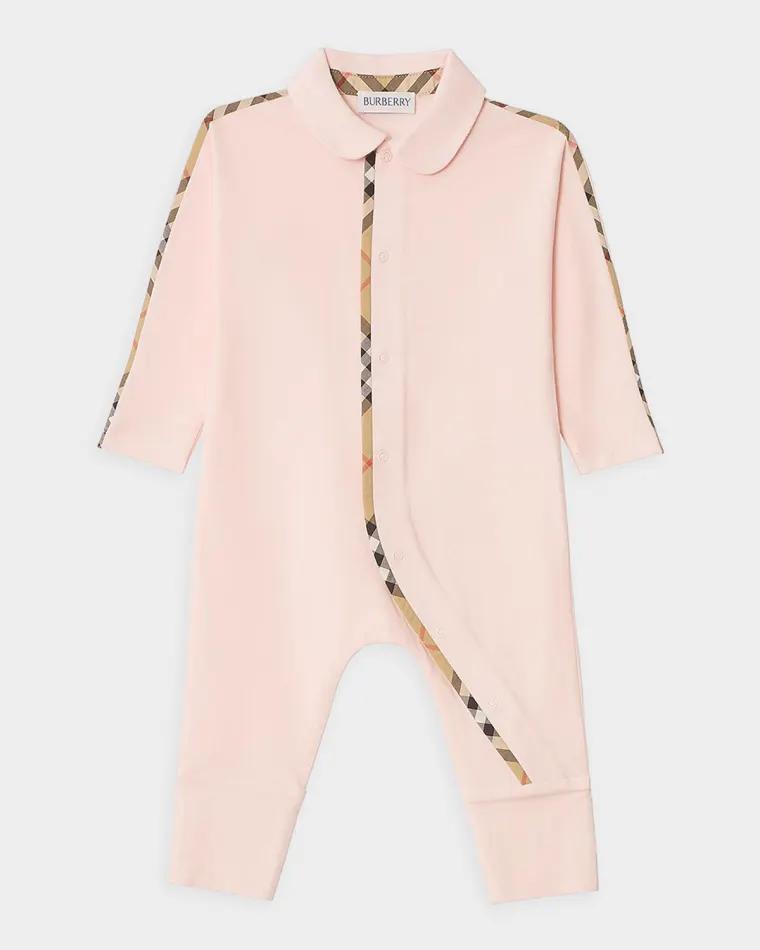 Girl's Hamilton Stretch Cotton Three-Piece Baby Gift Set, Size 1M-18M by BURBERRY