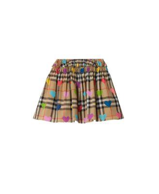 Girls' Heart Check Cotton Skirt - Baby by BURBERRY