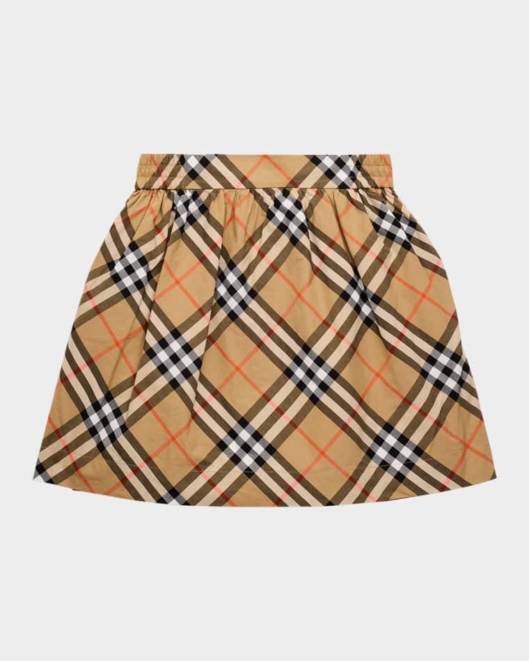 Girl's Kelsey Check-Print Skirt, Size 3-14 by BURBERRY