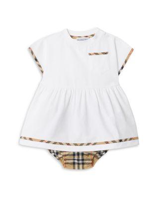 Girls' Lea Check Trim Cotton Dress & Bloomers - Baby by BURBERRY