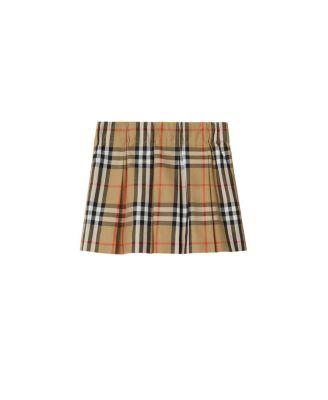 Girls' Pleated Check Cotton Skirt - Baby by BURBERRY