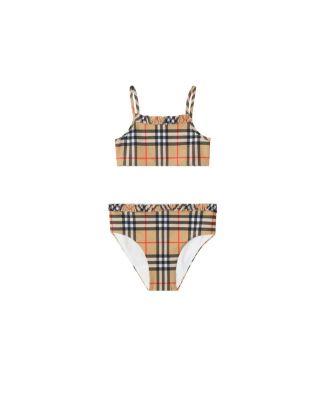 Girls' Ruffe Trim Check Bikini - Little Kid by BURBERRY