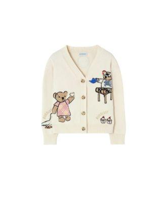 Girls' Tea Party Cotton Blend Cardigan - Little Kid by BURBERRY