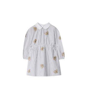 Girls' Thomas Bear Striped Cotton Dress - Little Kid by BURBERRY