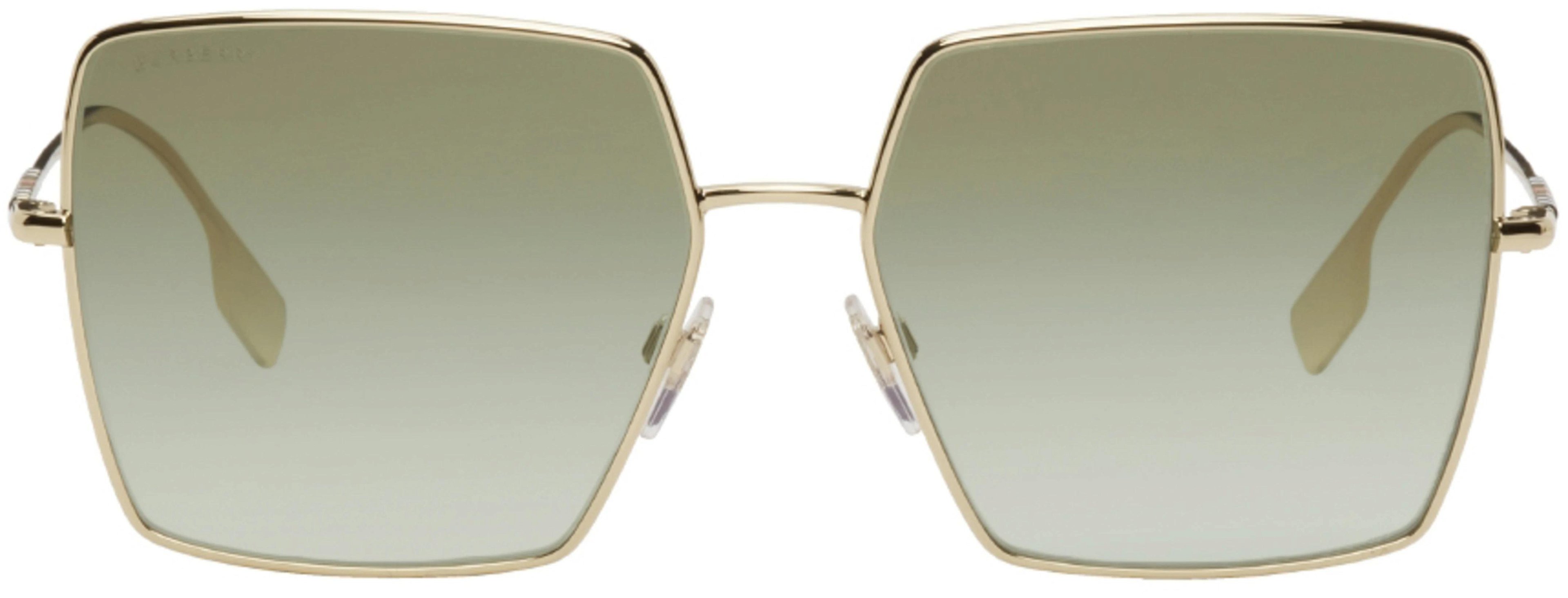 Gold Icon Stripe Sunglasses by BURBERRY