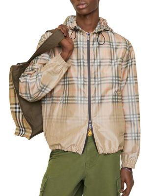 Gradient Check Hooded Jacket by BURBERRY