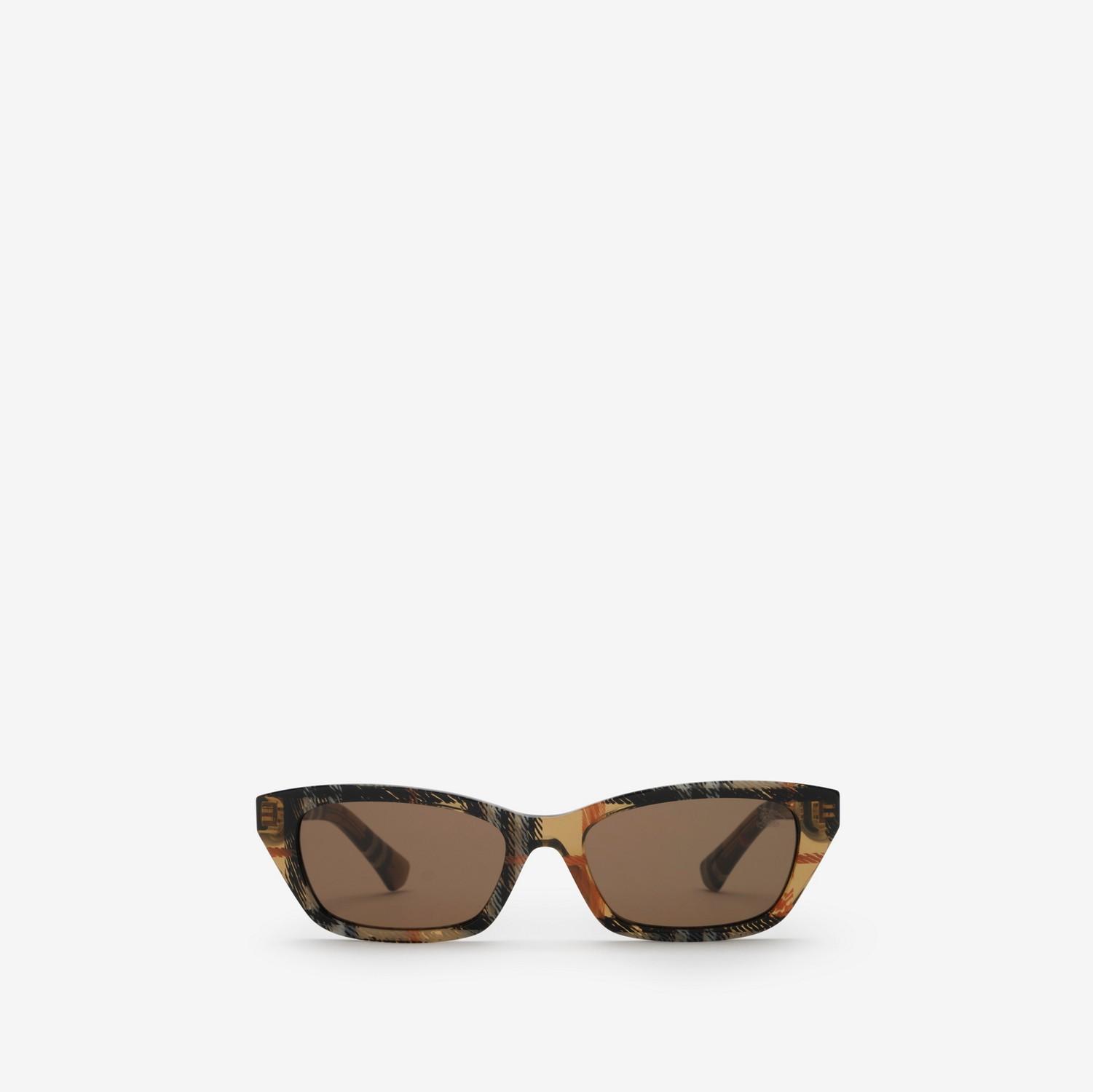 Gradient Check Rectangular Sunglasses by BURBERRY