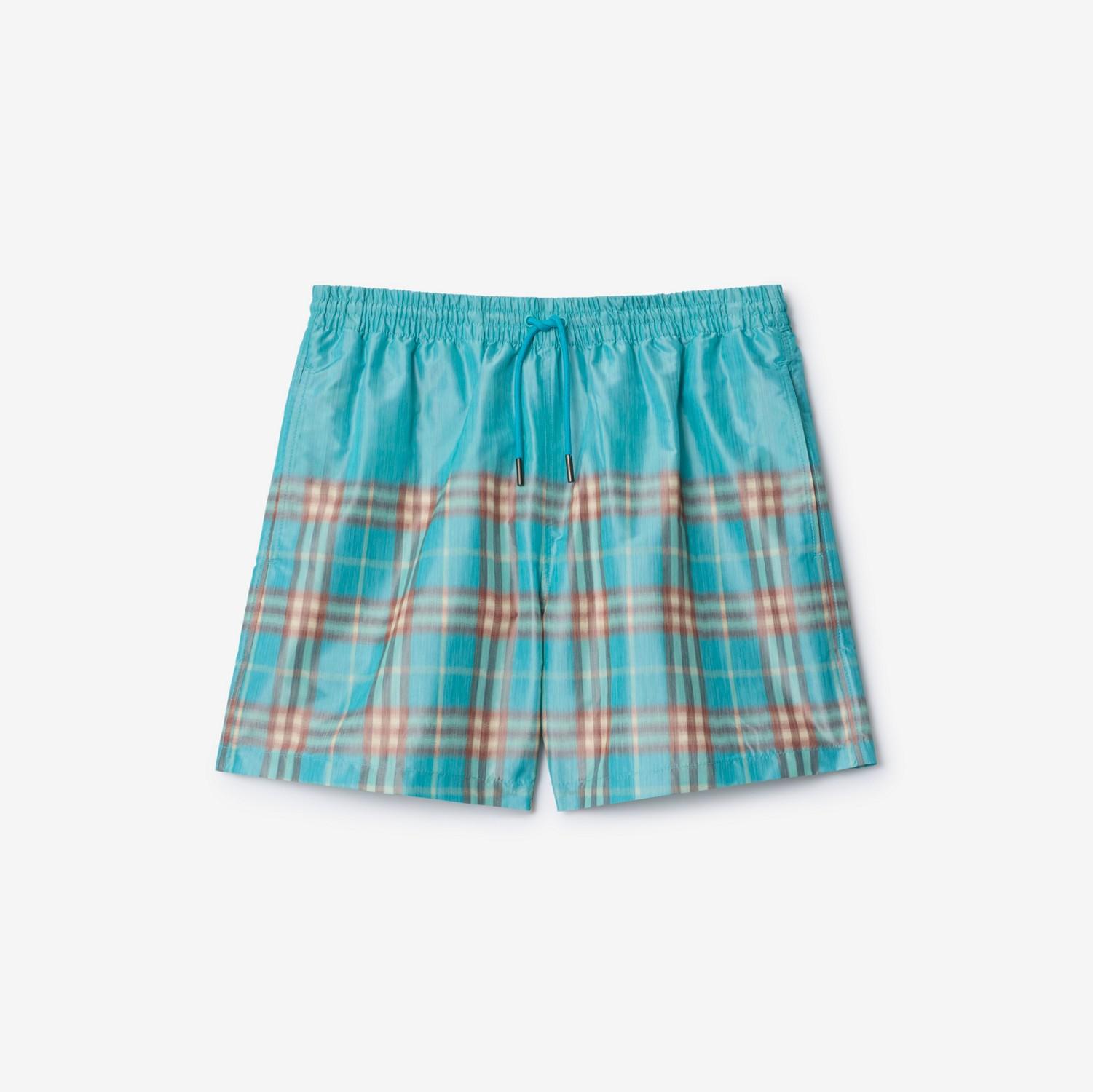 Gradient Check Swim Shorts by BURBERRY