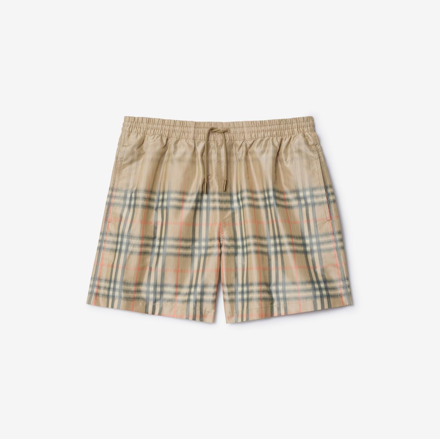 Gradient Check Swim Shorts by BURBERRY