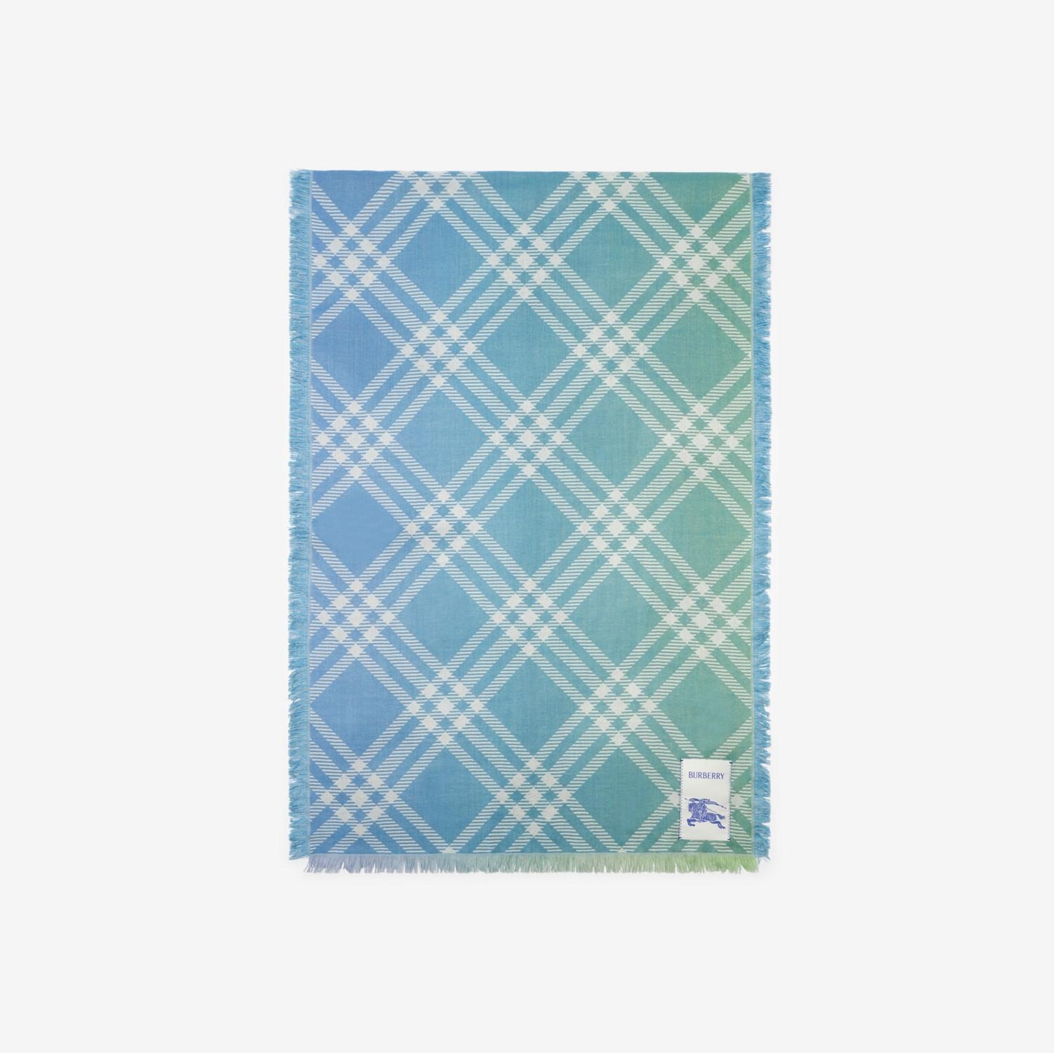 Gradient Check Wool Silk Scarf by BURBERRY