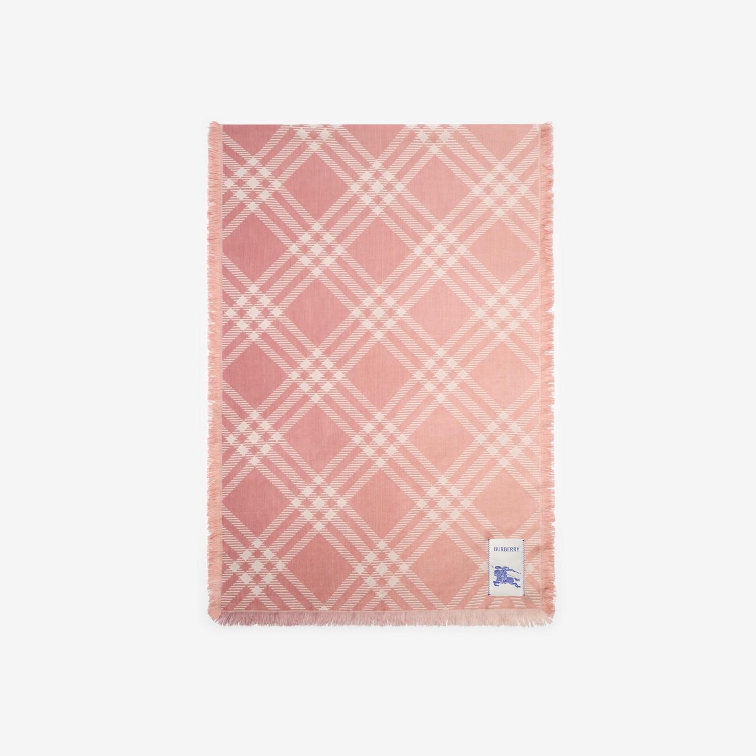 Gradient Check Wool Silk Scarf by BURBERRY