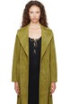 Green Long Suede Coat by BURBERRY Green Long Suede Coat by BURBERRY