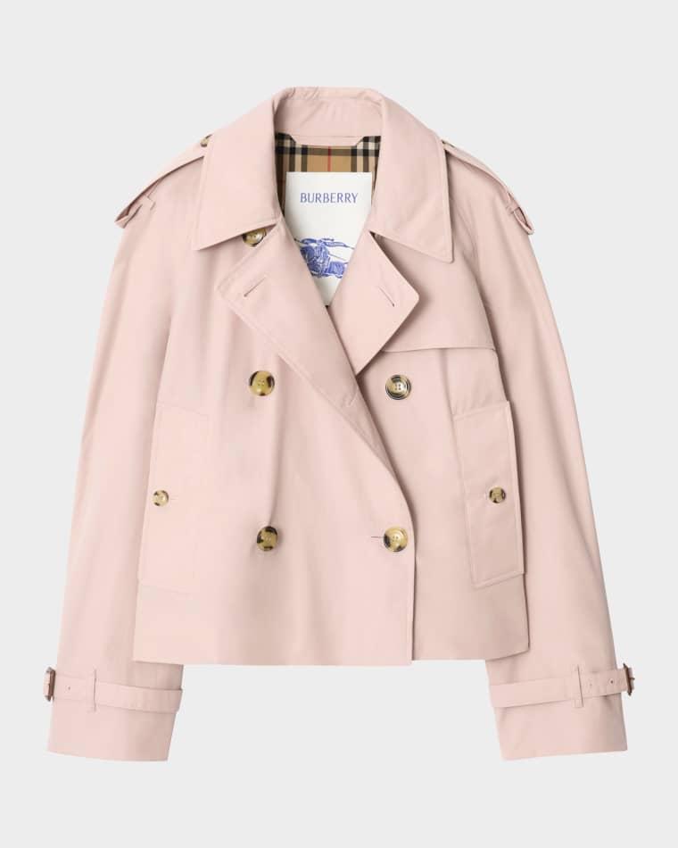 Haltye Cropped Gabardine Trench Jacket by BURBERRY