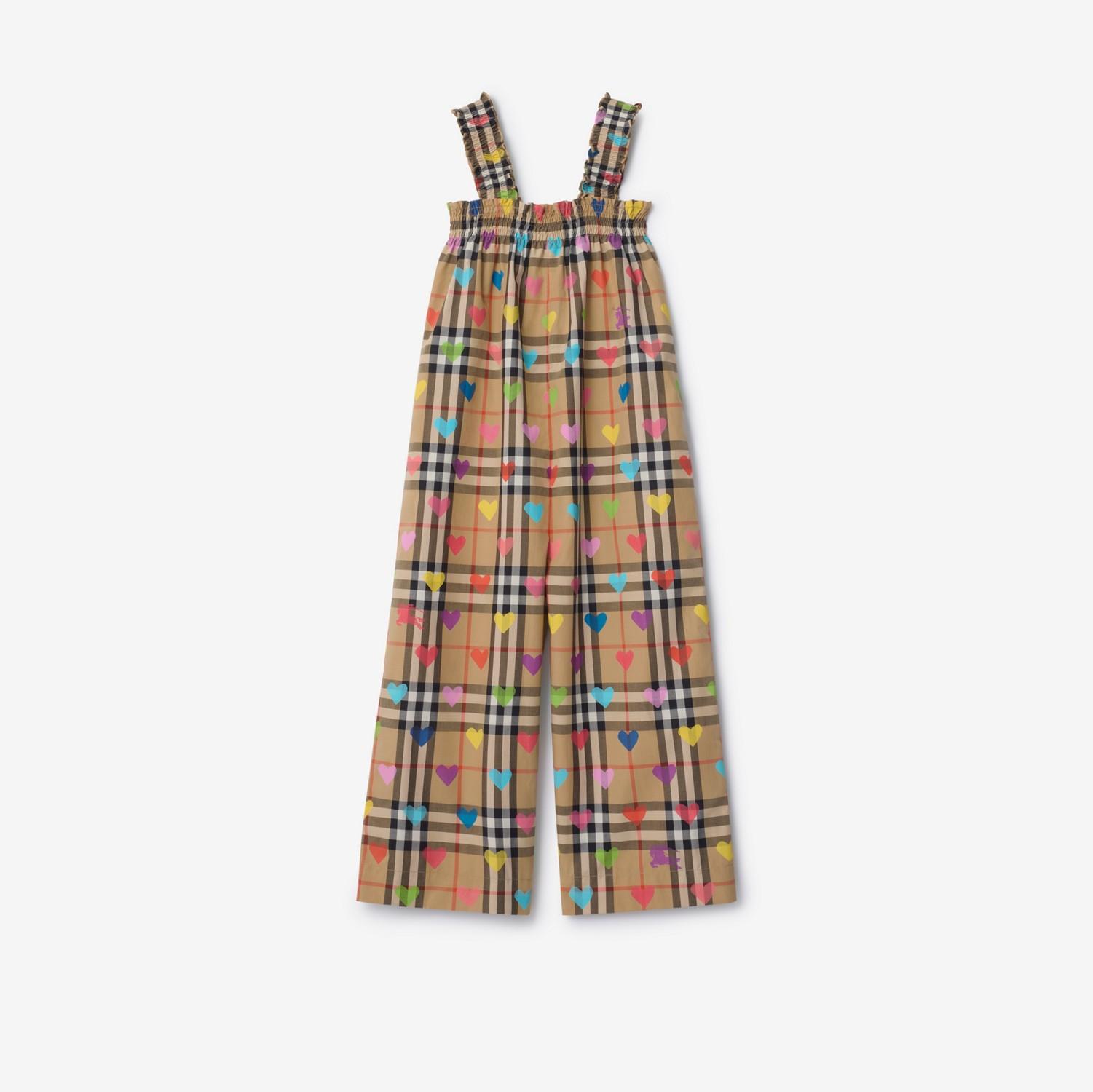 Heart Check Cotton Jumpsuit by BURBERRY