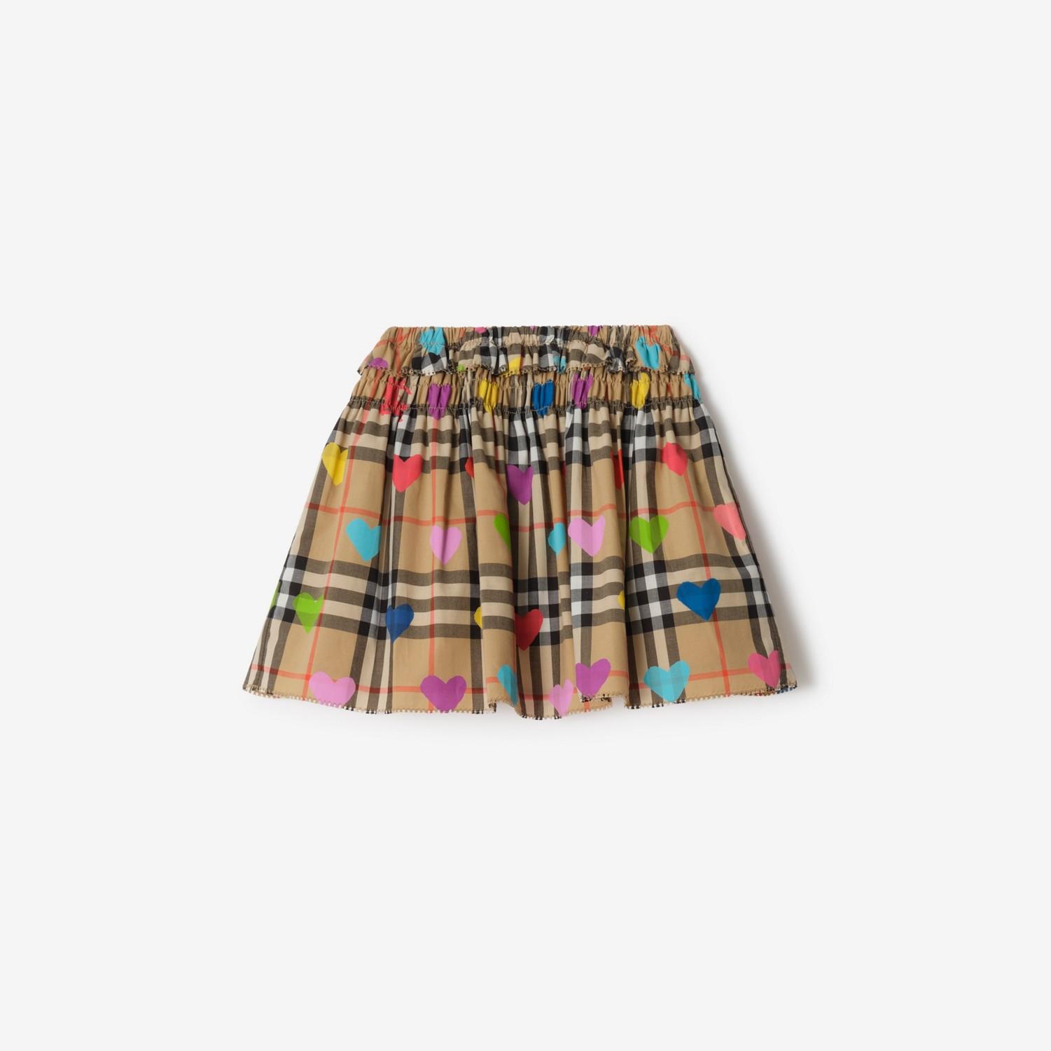 Heart Check Cotton Skirt by BURBERRY