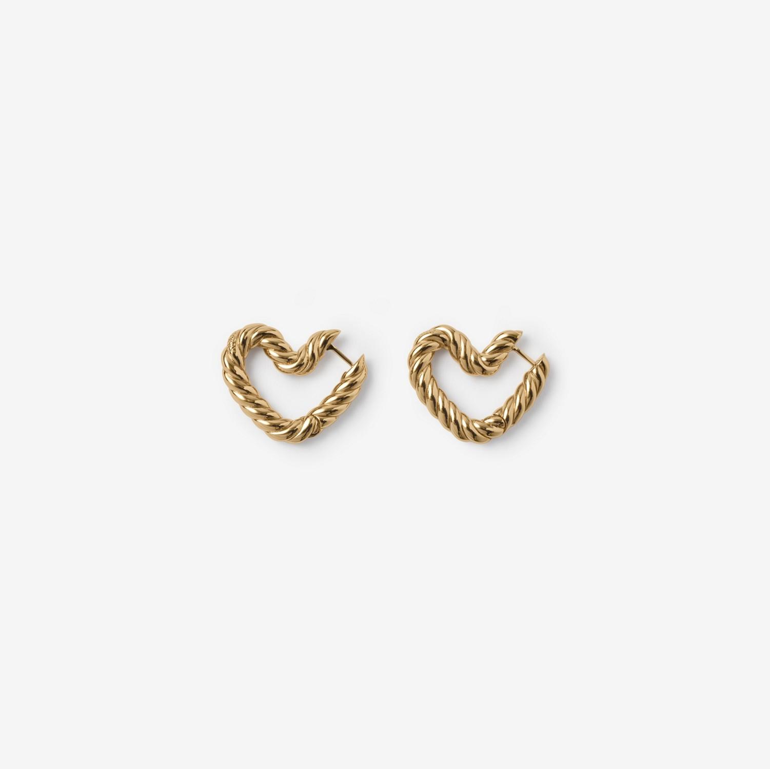 Heart Twisted Hoop Earrings by BURBERRY