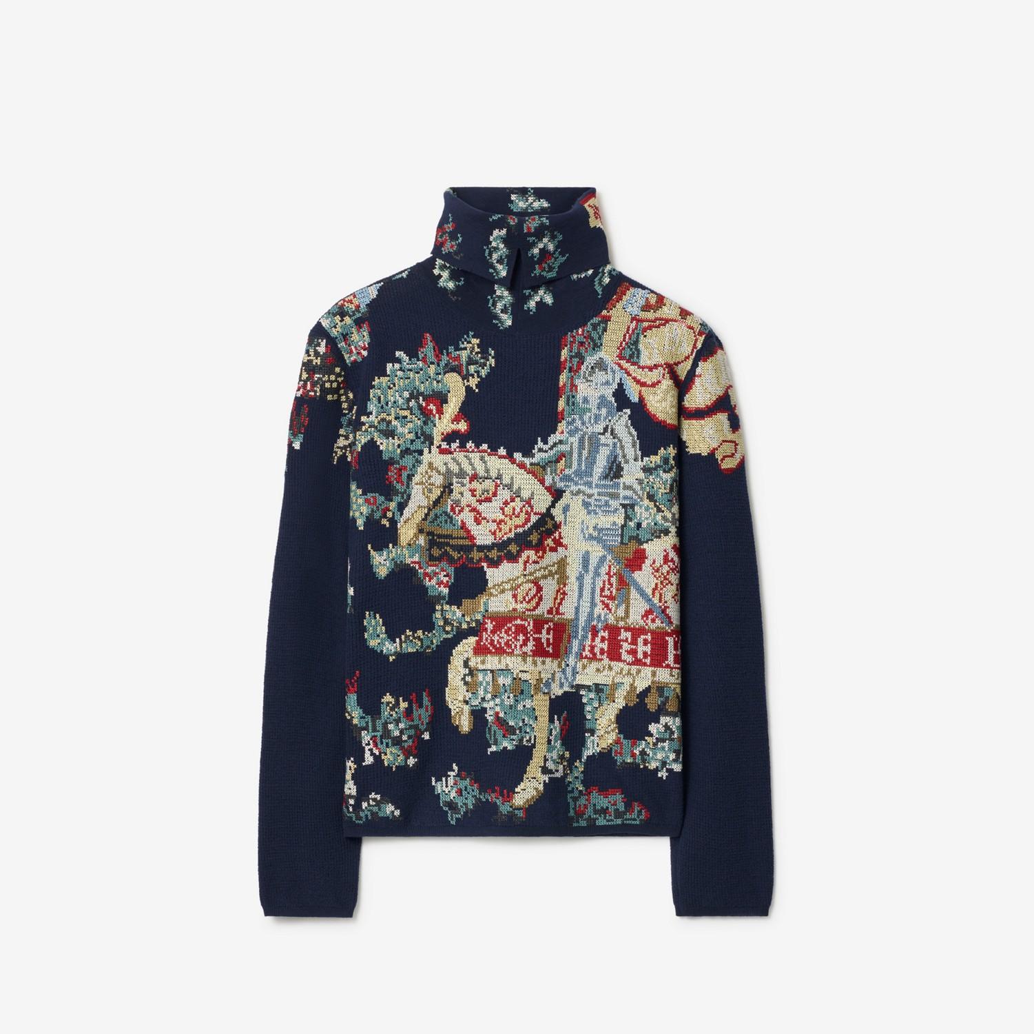 Heraldic Knight Wool Sweater by BURBERRY