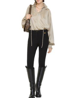 Herringbone Stretch Cotton Jodhpurs by BURBERRY