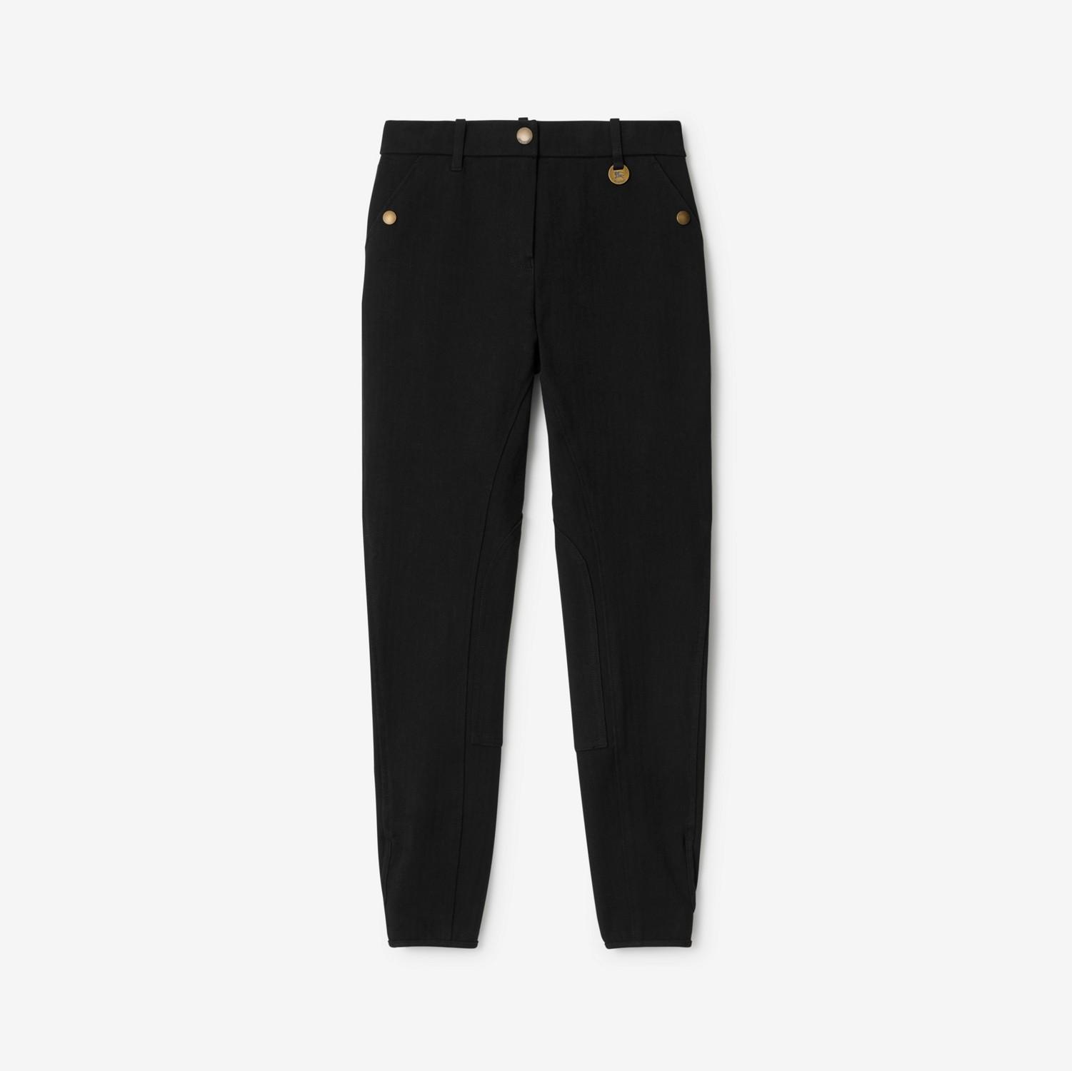 Herringbone Stretch Cotton Jodhpurs by BURBERRY