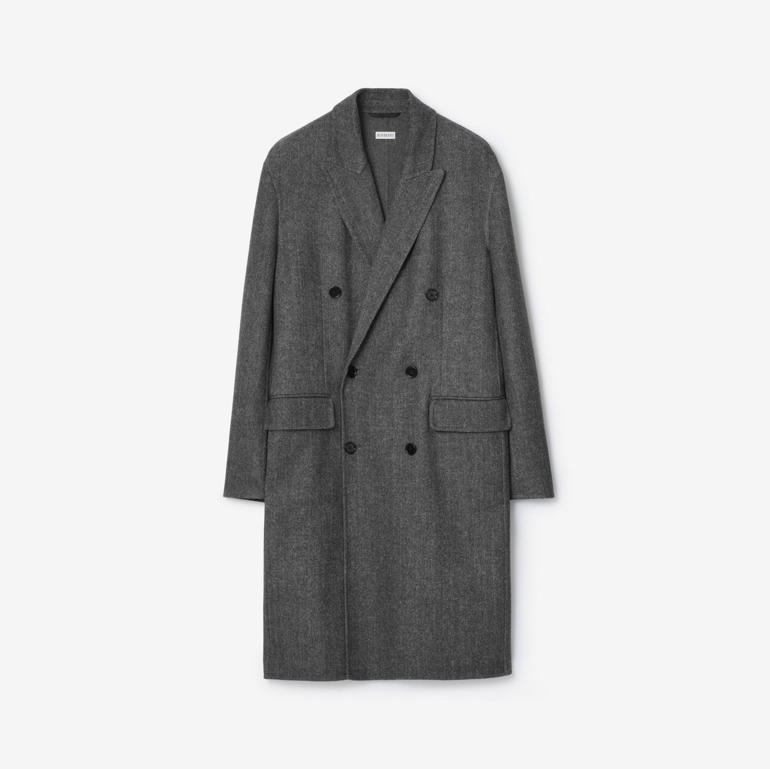 Herringbone Wool Tailored Coat by BURBERRY