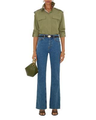 High Rise Bootcut Jeans by BURBERRY