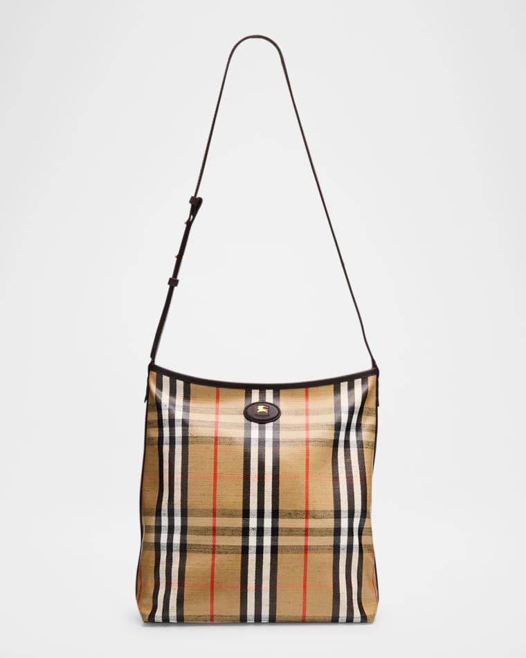 Highlands Small Coated Check Shoulder Bag by BURBERRY