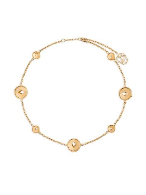 Hollow-medallion gold-plated necklace by BURBERRY