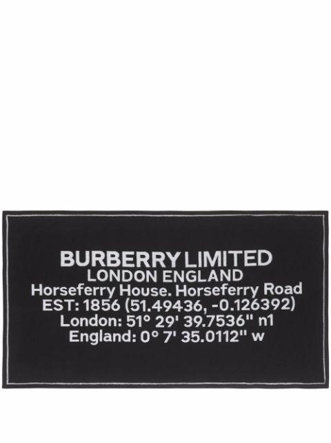 Horseferry-print jacquard cotton bath towel by BURBERRY