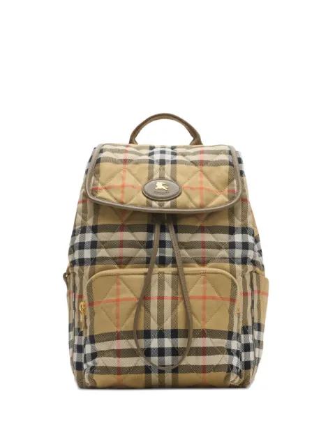 Horseshoe checked-pattern backpack by BURBERRY