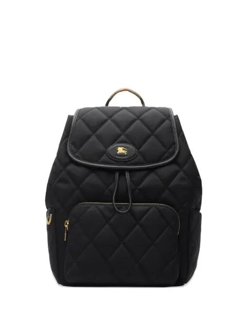 Horseshoe quilted leather-trimmed backpack by BURBERRY