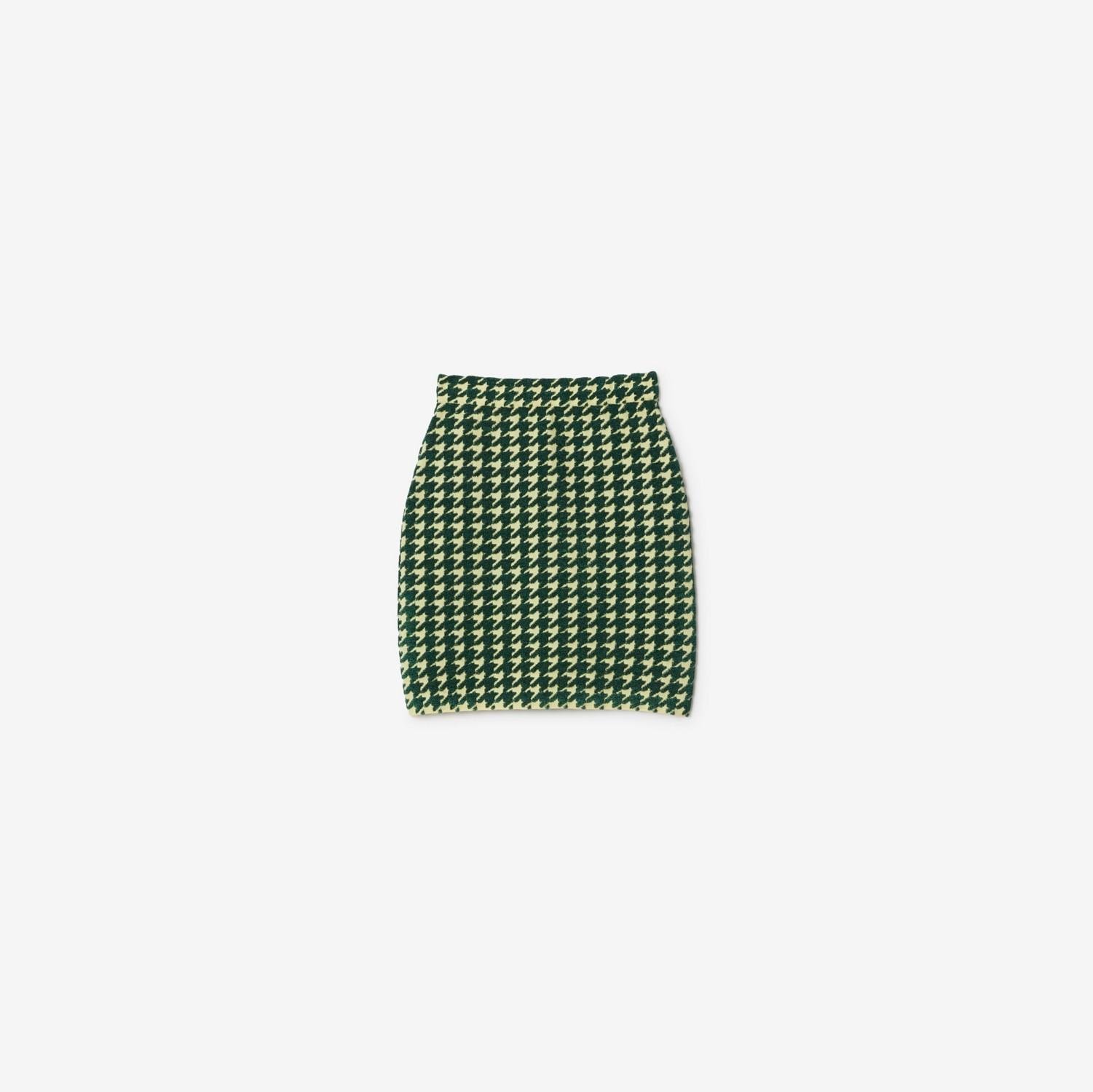 Houndstooth Cotton Blend Mini Skirt by BURBERRY