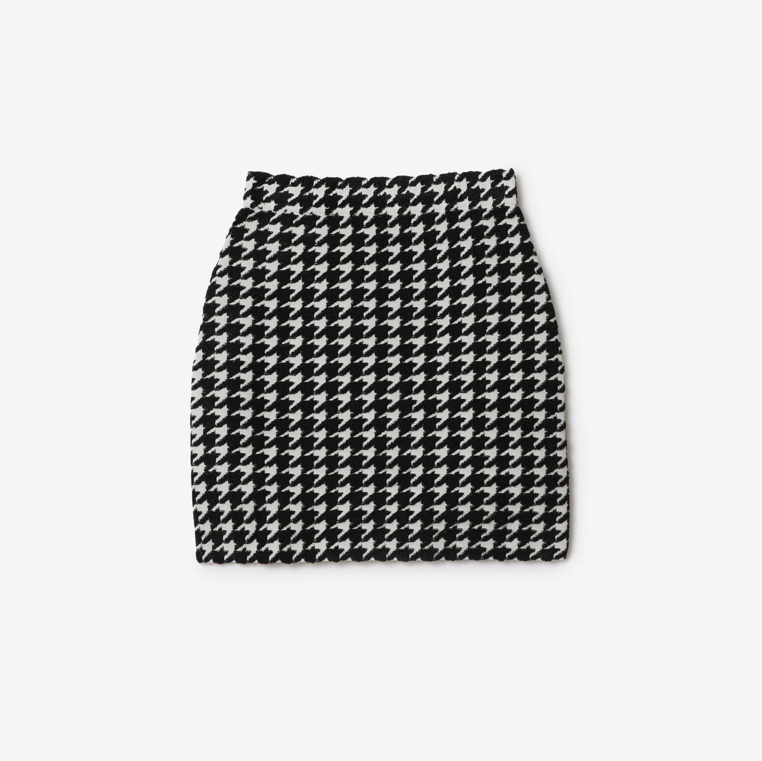 Houndstooth Nylon Blend Mini Skirt by BURBERRY