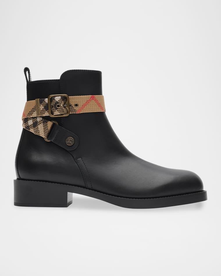 Huntley Leather Ankle Boots by BURBERRY
