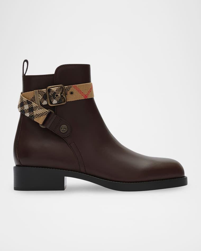 Huntley Leather Ankle Boots by BURBERRY