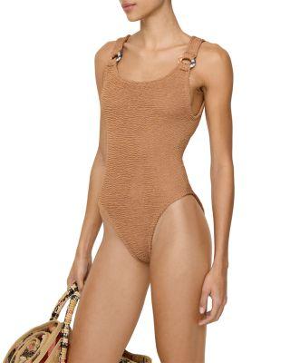 Hunza G x Burberry Domino One Piece Swimsuit by BURBERRY