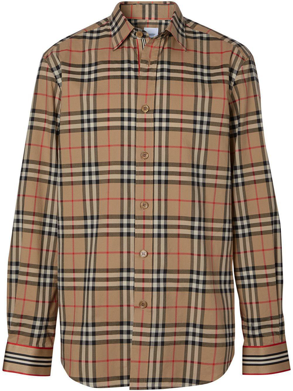 Icon Stripe cuff Vintage check shirt by BURBERRY