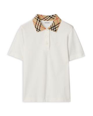 Imogen Check Collar Polo Shirt by BURBERRY