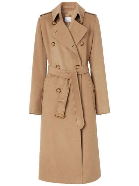 Kensington cashmere trench coat by BURBERRY