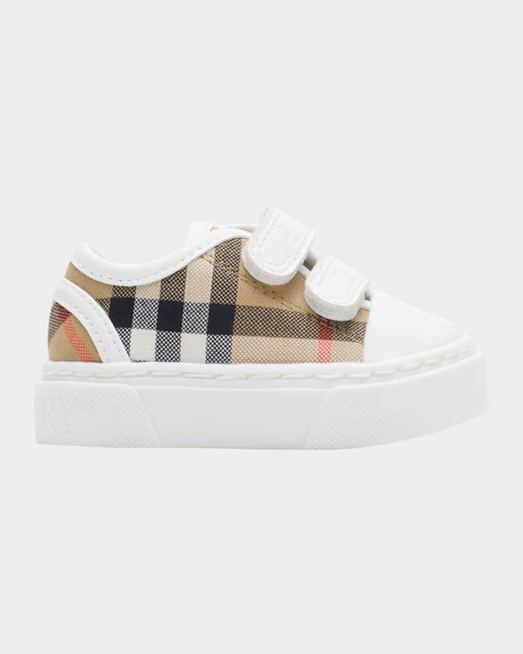 Kid's Check Cotton Low-Top Sneakers, Toddlers by BURBERRY
