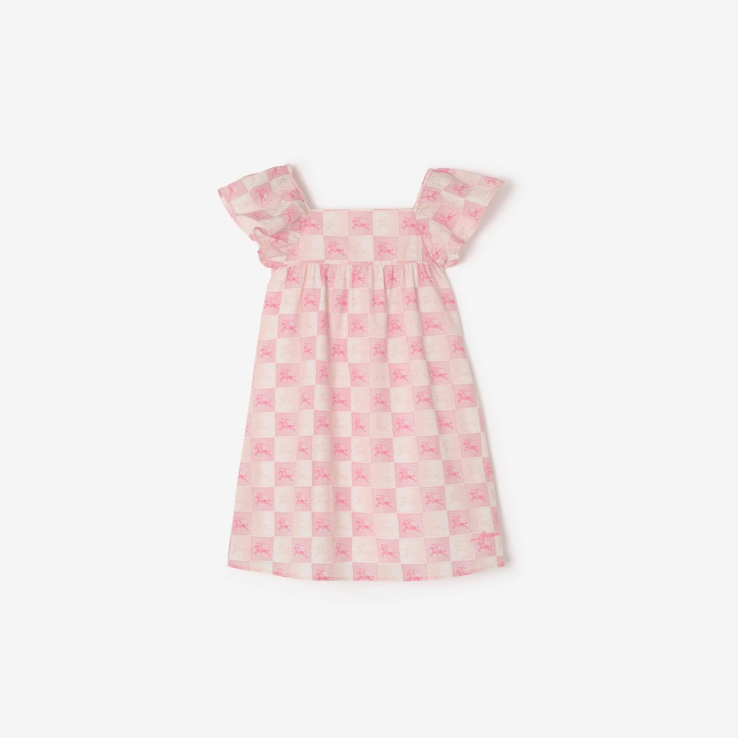 Knight Checkerboard​ Cotton Dress by BURBERRY