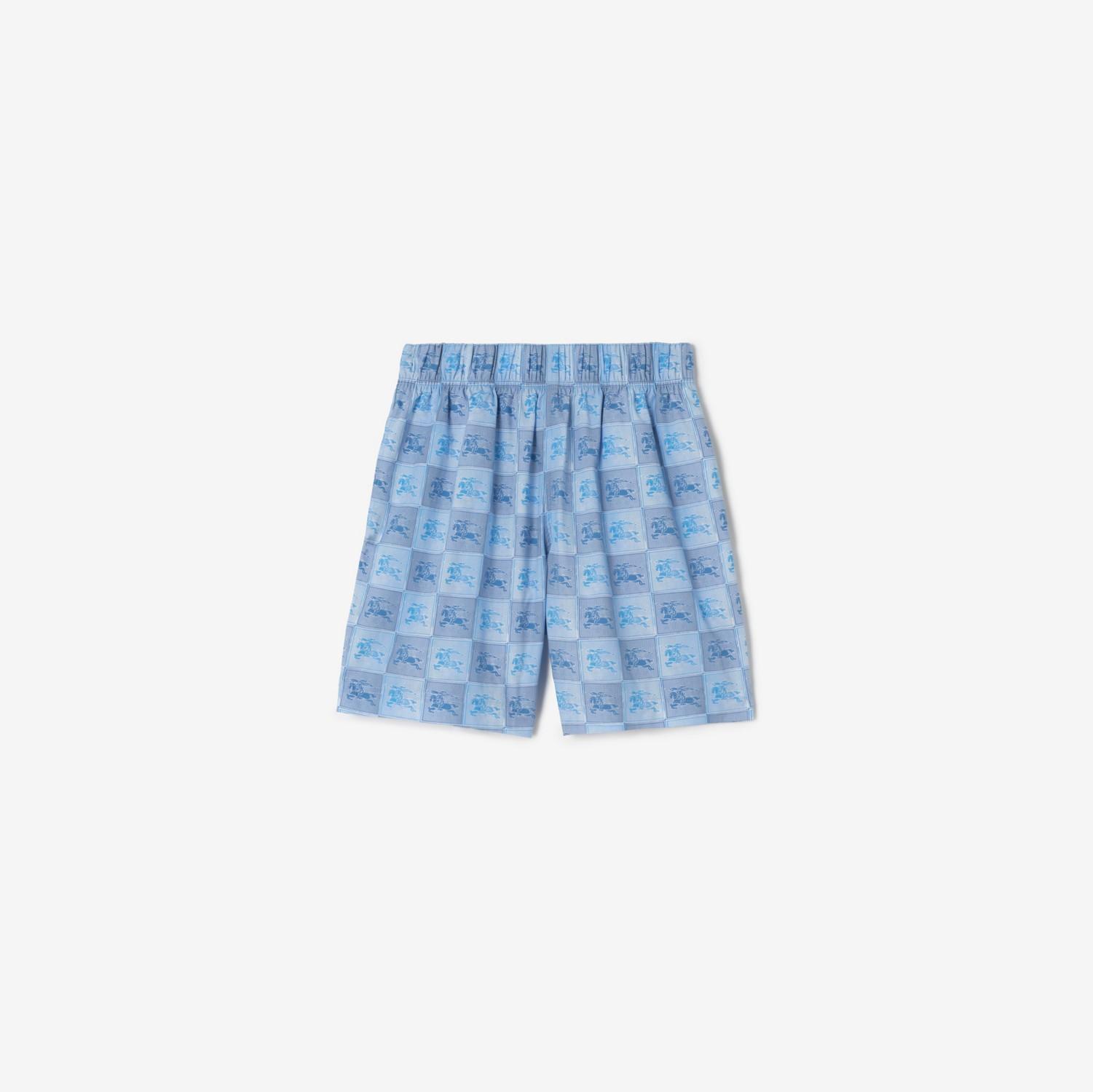 Knight Checkerboard​ Cotton Shorts by BURBERRY