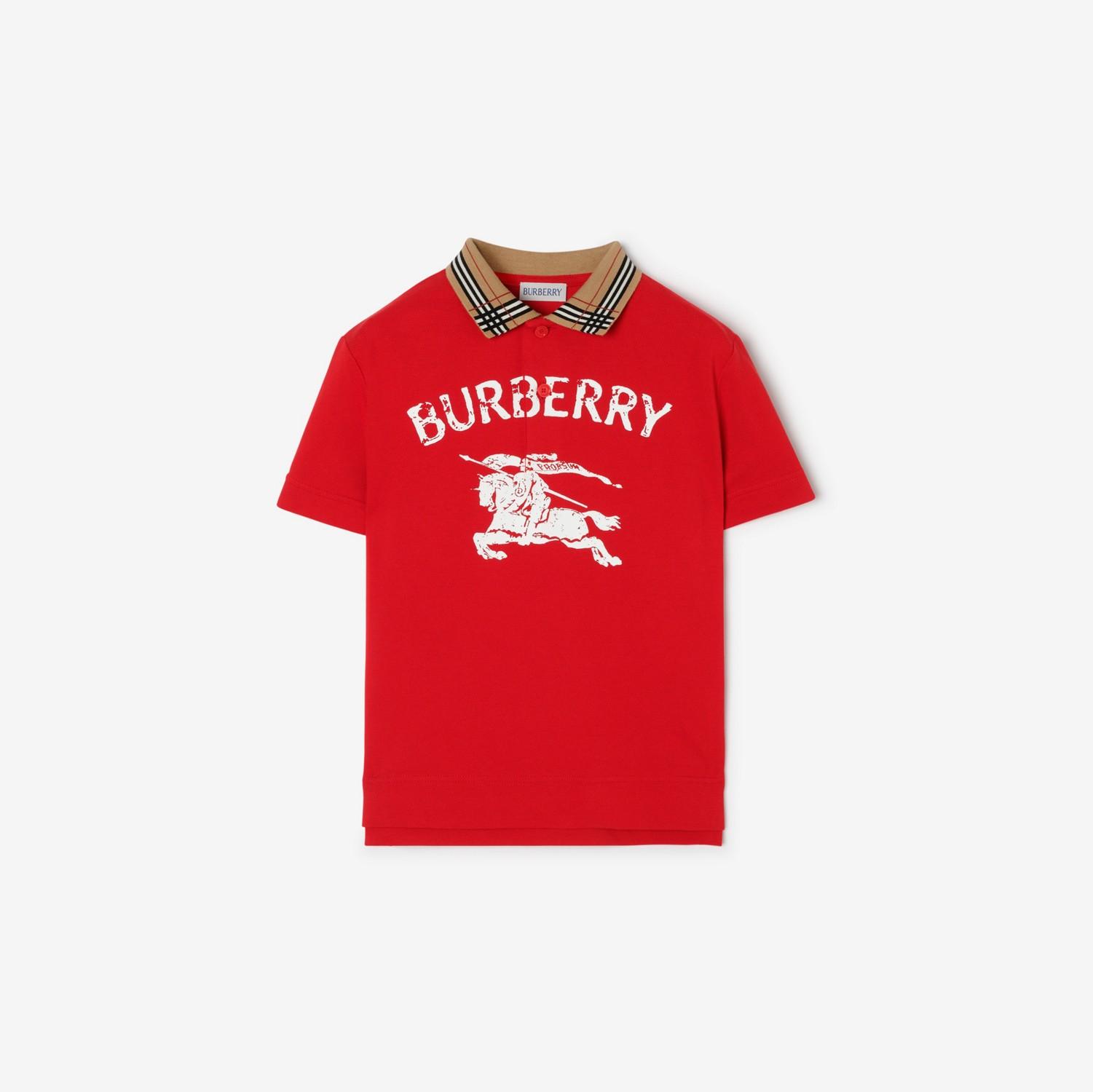 Knight Cotton Piqué Polo Shirt by BURBERRY